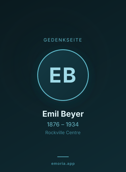 Gedenkportrait von Emil Beyer