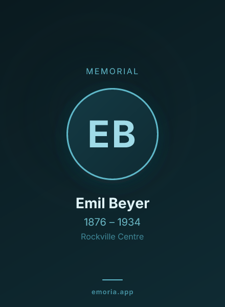 Memorial portrait of Emil Beyer