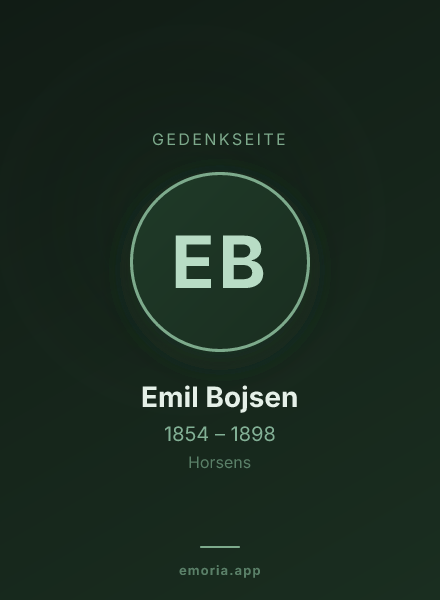 Gedenkportrait von Emil Bojsen