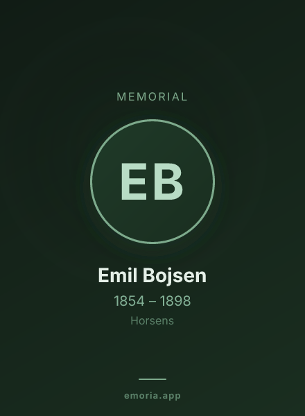 Memorial portrait of Emil Bojsen
