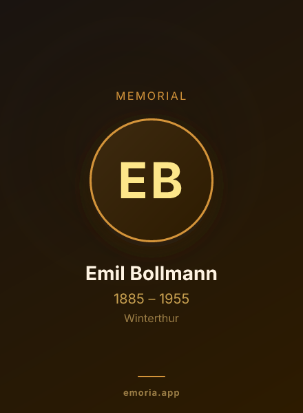 Memorial portrait of Emil Bollmann