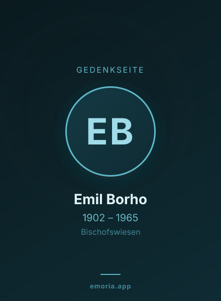 Gedenkportrait von Emil Borho