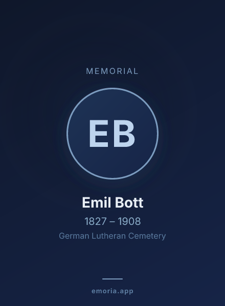 Memorial portrait of Emil Bott