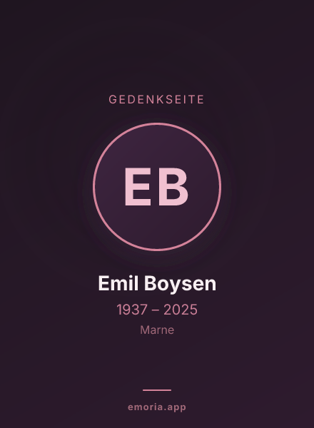 Gedenkportrait von Emil Boysen