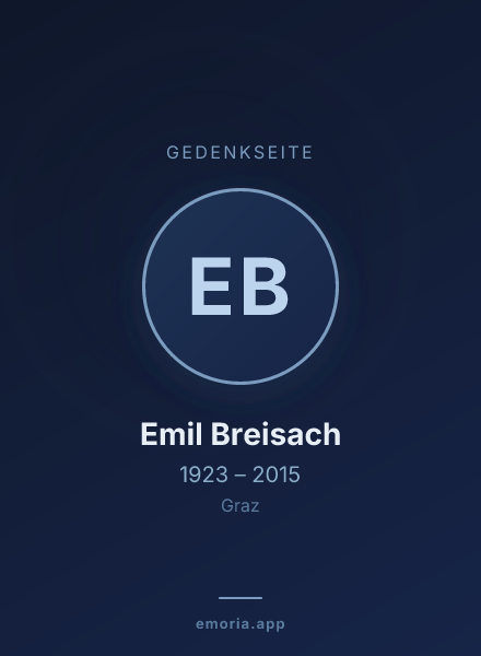 Gedenkportrait von Emil Breisach