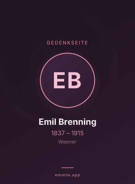 Gedenkportrait von Emil Brenning