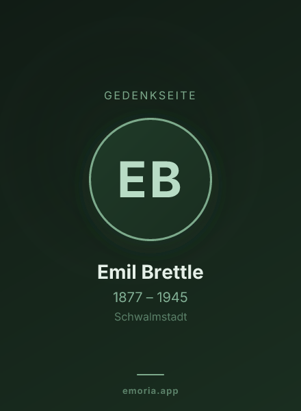 Gedenkportrait von Emil Brettle