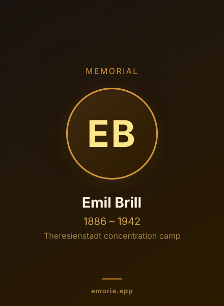 Memorial portrait of Emil Brill