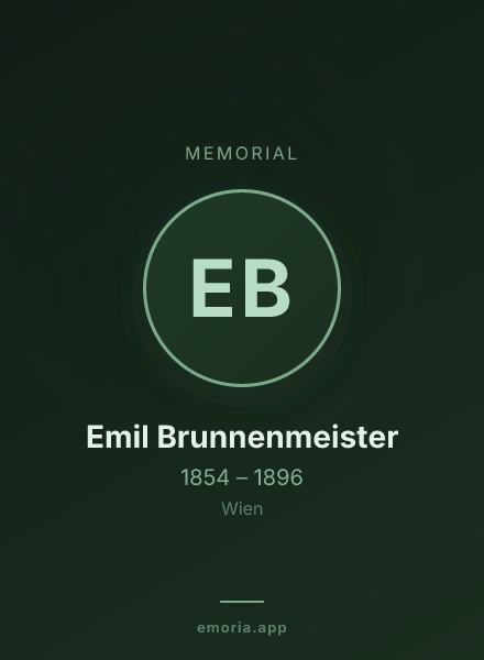 Memorial portrait of Emil Brunnenmeister