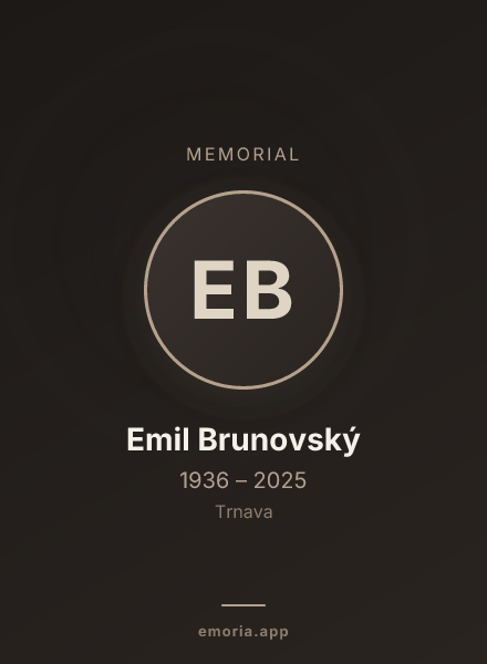 Memorial portrait of Emil Brunovský