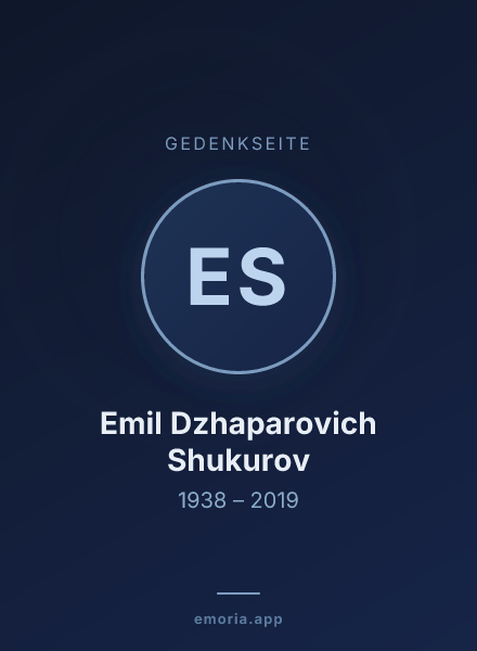 Gedenkportrait von Emil Dzhaparovich Shukurov