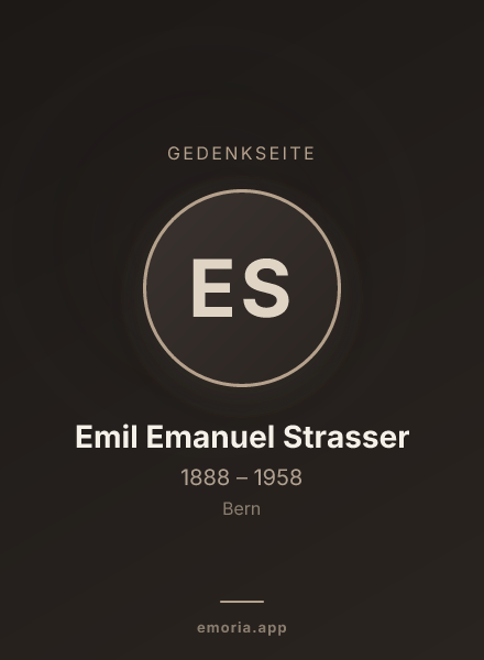 Gedenkportrait von Emil Emanuel Strasser