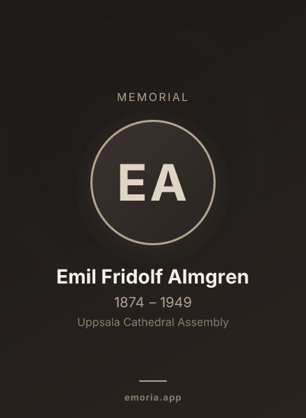 Memorial portrait of Emil Fridolf Almgren