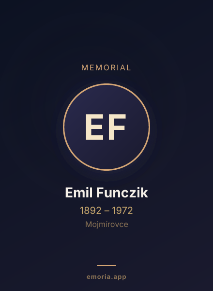 Memorial portrait of Emil Funczik