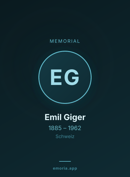 Memorial portrait of Emil Giger