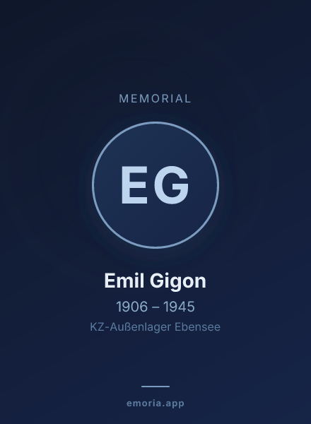 Memorial portrait of Emil Gigon