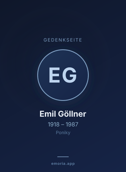 Gedenkportrait von Emil Göllner