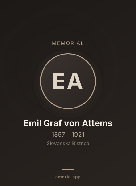 Memorial portrait of Emil Graf von Attems