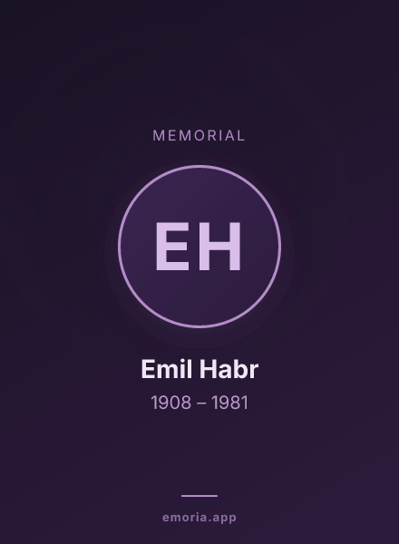 Memorial portrait of Emil Habr