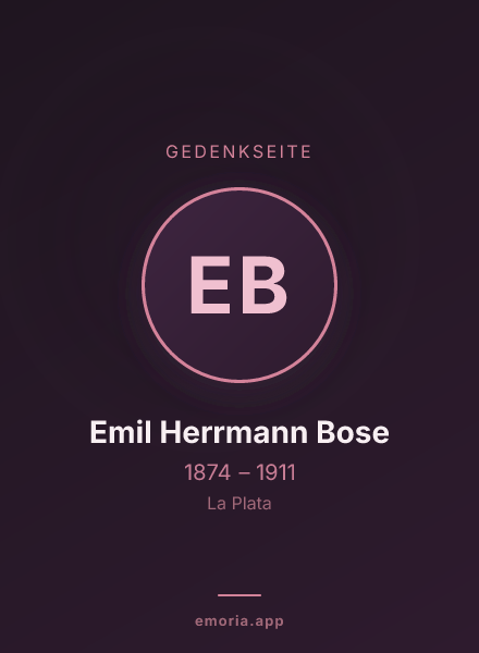 Gedenkportrait von Emil Herrmann Bose