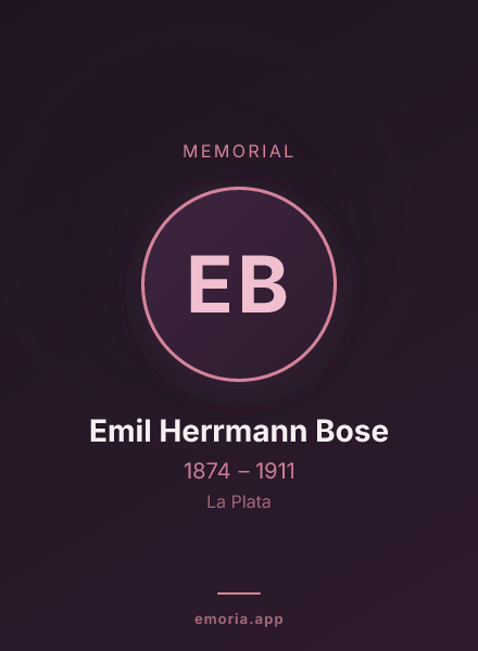 Memorial portrait of Emil Herrmann Bose