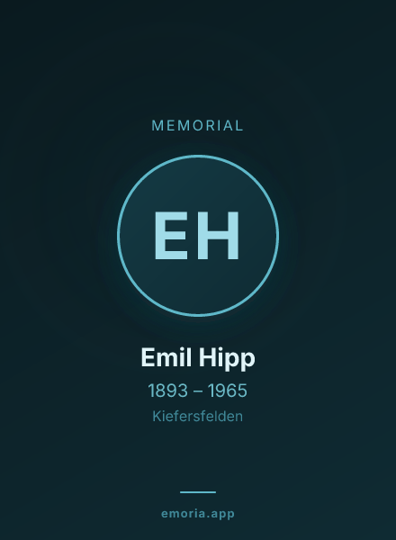 Memorial portrait of Emil Hipp
