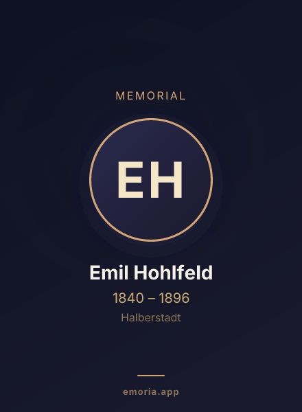 Memorial portrait of Emil Hohlfeld