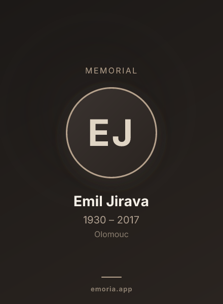 Memorial portrait of Emil Jirava