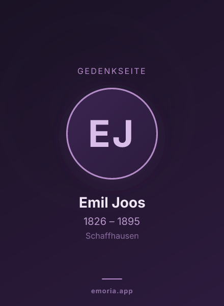 Gedenkportrait von Emil Joos