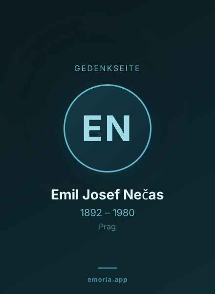 Gedenkportrait von Emil Josef Nečas