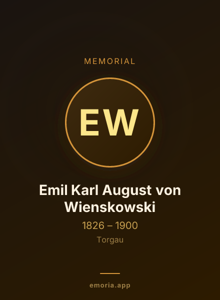 Memorial portrait of Emil Karl August von Wienskowski