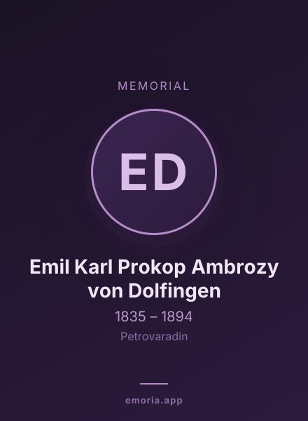 Memorial portrait of Emil Karl Prokop Ambrozy von Dolfingen