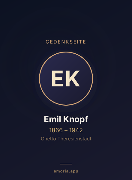 Gedenkportrait von Emil Knopf