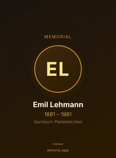 Memorial portrait of Emil Lehmann