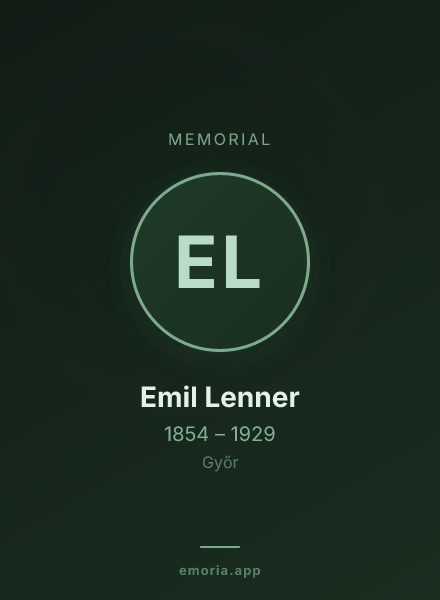 Memorial portrait of Emil Lenner