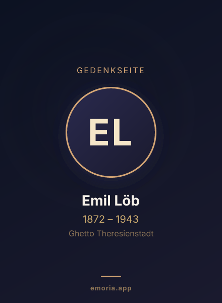 Gedenkportrait von Emil Löb