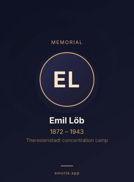 Memorial portrait of Emil Löb