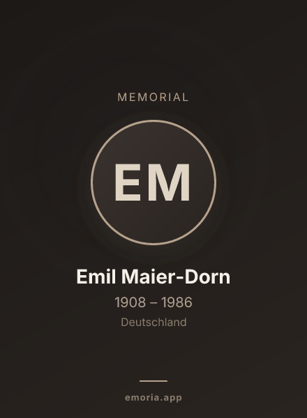 Memorial portrait of Emil Maier-Dorn
