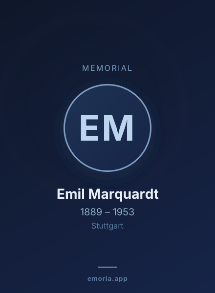 Memorial portrait of Emil Marquardt