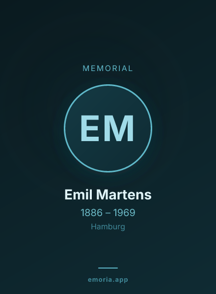 Memorial portrait of Emil Martens
