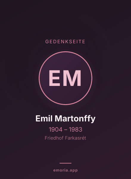 Gedenkportrait von Emil Martonffy