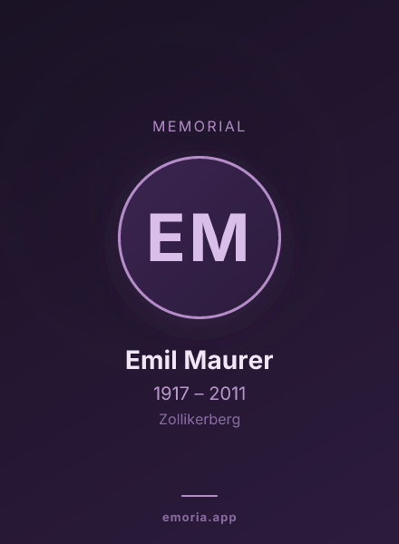 Memorial portrait of Emil Maurer