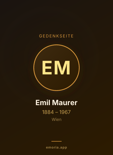 Gedenkportrait von Emil Maurer