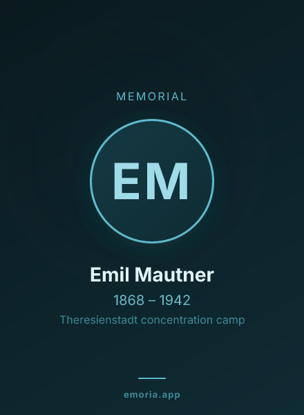 Memorial portrait of Emil Mautner