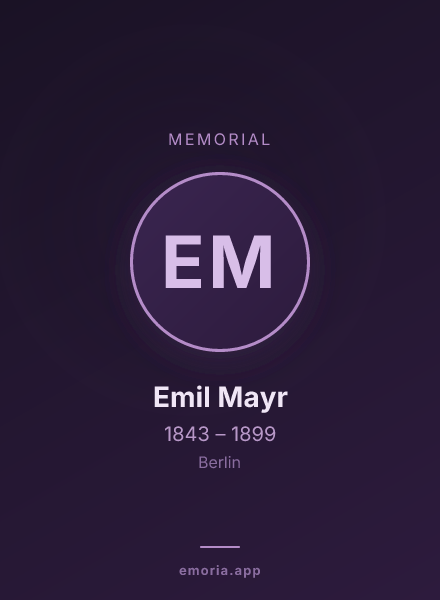 Memorial portrait of Emil Mayr
