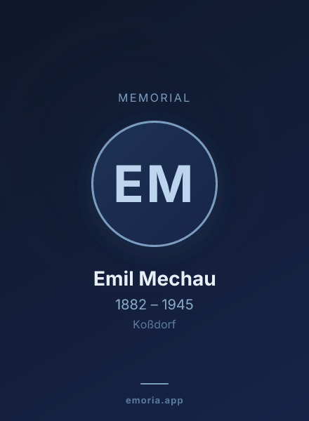 Memorial portrait of Emil Mechau