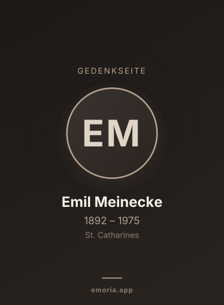 Gedenkportrait von Emil Meinecke