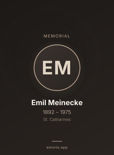 Memorial portrait of Emil Meinecke