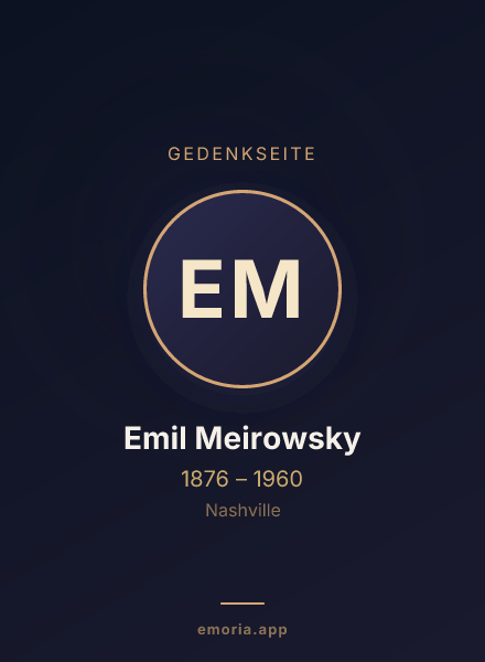 Gedenkportrait von Emil Meirowsky