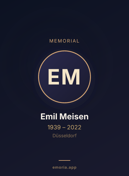 Memorial portrait of Emil Meisen